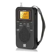 Portable Radio AM FM Weather Radio Radio LCD Screen Digital Alarm Clock6066