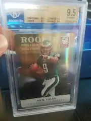 NICK FOLES 2012 ELITE STATUS GOLD DIE CUT RC #D 5/8 BGS 9.5 RARE