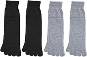 [LALADEFIEE] 2 Pairs Five-toed Separation Socks Runner Socks Men Individual Toe Socks Toe Separator Socks Five Fingers Cute Socks Toe Socks Split Toe Socks Socks Cotton