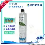 【PENTAIR 濱特爾】EVERPURE S100/S-100家用標準型淨水器濾心/濾芯1入 (台灣代理公司貨)★美國原裝進口★適用5-6人★有效除氯、異味、異色★水達人