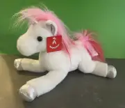 Aurora Velvet Swirls Unicorn Plush White Pink Mane Sparkle Flopsie NWT NEW