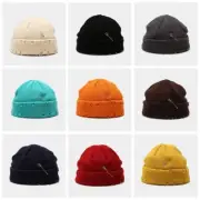 Unisex Men Women Knitted Pin Skullcap Sailor Beanie Brimless Hat Cap Hip Hop