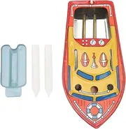 Candle Boat Ornament, Durable Candle Boat Tin Toys Nostalgic Exquisite Decorative Tinplate Hand Made for Bars for Vintage Shops