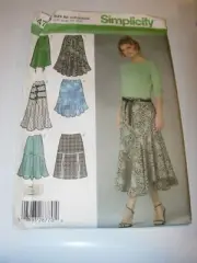 WOMENS UNCUT SIMPLICITY 4752 SEWING PATTERN SKIRT FLARE RUFFLE CASUAL SIZE 14-22