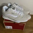 Vans Rowley XLT Off White Beige Suede Skate Shoes - Size 11.5