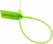 [XF-Vel] Green Plastic Security Tags Numbered Tamper Proof Seals Self Locking Zip Ties 9.84" Length Pack of 500