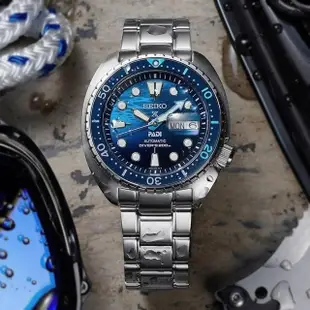 【SEIKO 精工】官方授權 PROSPEX PADI 海龜 陶瓷錶圈200米潛水機械錶 SRPK01K1/4R36-06Z0F(漸層藍 SK034)