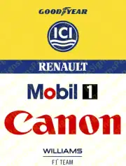 Williams F1 Sticker 80mm width | toolbox, car window, laptop + Set of 2