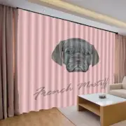 A Wrinkled Black Dog 3D Curtain Blockout Photo Printing Curtains Drape Fabric