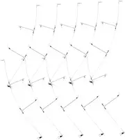10pcs Stainless Steel Fishing Gear Wire Traces Pike Fishing Saltwater Braid for Wires and Lines Leaders Large Rig Strength Tackles Line Swivel Swivels Inline Lightweight High Steel
