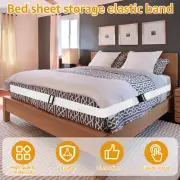 Bed Sheet Straps 8 Meters Elastic Bed Sheet Fasteners White Bed Sheet biKDS