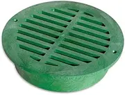 National Diversified Sales 1250 12" Round Green Sewer & Drain Grate
