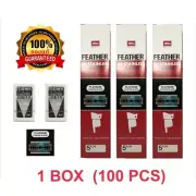 100PCS FEATHER Shaving Razor Blades Hi-stainless Platinum Double Edge Shave