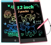 Eoocoo Gifts for Kids Toys,12 Inch LCD Writing Tablet,Drawing Pads 2 Packs Do...