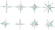 MUSISALY 8Pcs Collision Window Cling Stickers for Bird Strike Prevention Removable Static Decals for Glass Doors and Windows Creative Sunlight Reflecting Design for Indoor