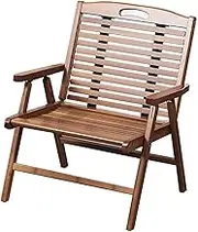 SHANGDAOYU Bamboo Folding Chair, 200 kg Capacity, No Assembly Required, Indoor & Outdoor Wooden Foldable Dining Room Chairs, for Kitchen, Outdoor, Party, Courtyards, Office, Brown (Pack of 4)