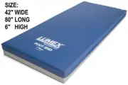 LUMEX HOSPITAL BED MATTRESS HIGH DENSITY FOAM FLUID PROOF COVER BARIATRIC 42X80