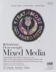Strathmore 500 Series Heavyweight Mixed Media Pad 11"X14"-12 Sheets