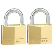Master Lock Diamond Brass 30mm Padlock 2 Pk (130TAU)