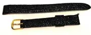 NOS Vintage Genuine Leather Black Women's Wrist Watch Band 1/2" 12 mm #DP14