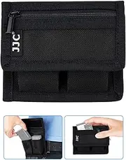 JJC Battery Bag Pouch for Ricoh DB-110 Sony NP-FW50 NP-FZ100 Canon LP-E6 LP-E8 LP-E10 LP-E12 LP-E17 Nikon EN-EL14 EN-EL15 and AA Batteries, Capacity 2 DSLR Batteries and 2 SD/XQD/CF Cards
