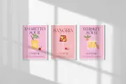 [Namly Design] Poster - Whiskey and Friends / Set of 3
