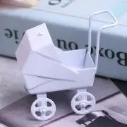 Baby Stroller Pram Model Kids Toy DIY Miniature Dollhouse Furniture AccessorBZK