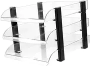 ERINGOGO Multi Paper Tray Organizer Transparent Desk Storage Holder for Office Documents Stackable File Organizer Letter Tray for Efficient Desktop Organization