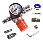 Air Compressor Pressure Regulator with Dial Indicator, 0-175 PSI Alloy, plastic
