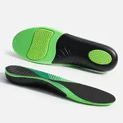 [Generic] Work Boot Insoles for Standing All Day, High Arch Support Insoles for Men Women, Comfort Cushion Shock Absorption Orthotic Inserts for Flat Feet Plantar Fasciitis (Green, 39-40)
