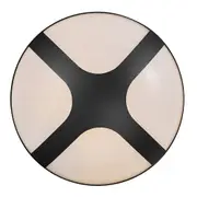 Cross Exterior Wall Light W205mm Black Aluminium - 2118121003