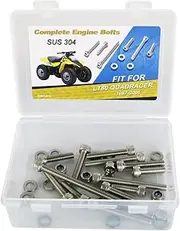 Xitomer SUS304 ATV Bolt Compatible with LT80 QUADRACER 1987-2006 Fasteners ATV Engine Bolt Kit