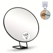 10X/20X/30X Round Magnifying Mirror with 3 Suction Cups and 360 Degree Adjustable Stand