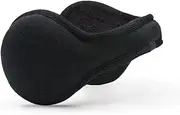 180s Aztec Classic Ear Warmers for Men and Women with Lining Autumn Winter One Size Black