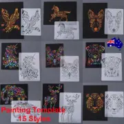 5Pcs/Set A4 Animals Drawing Painting Stencils Template Scrapbook Embossing
