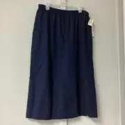 New Alfred Dunner Skirt Size 10 Career Business Wool Pull On Lined Slit Vintage