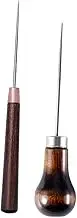 TEHAUX 2Pcs Leather Craft Awls with Handles Precision Stitching Tools for Sewing Punching Leather Crafting Lightweight Portable Design for Tents Backpacks More