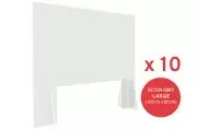 (Wholesale 10 Pack) Shop Shield - Economy Sneeze Guard - Large (120cm x 80cm)