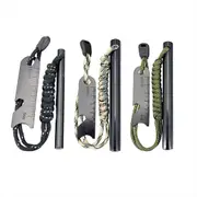 Ferrocerium Flint Rod 15Cm X 1.3Cm Survival Fire Starter With Striker Para-Cord