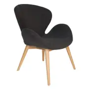 SK Designer Living | Replica Arne Jacobsen Swan Chair | Dark Grey Fabric | Natural Legs