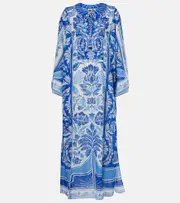 [Farm Rio] Farm Rio Delicate Tapestry cotton kaftan AU 8 blue