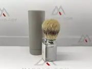 MÜHLE Traditional Silvertip Badger Shaving Brush | Chrome Plated Stain