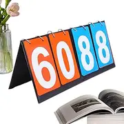 Scoreboard,Football Scoreboard - Multi-Function Match Score Keeper Four Digits for Sports Games Including Table Tennis Golf Pool Darts