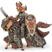 NEW PAPO 38986 Dark Beetle Warrior Knight with Horse - RETIRED
