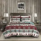 Chezmoi Collection Dune 3-Piece Southwestern Cowboys Aztec Quilt Set - Multic...