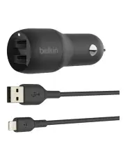 [Belkin] Boost Charge Dual USB-A Car Charger 24W + USB-A to Lightning Cable