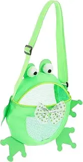 Cabilock Djustable Straps Boys and Girls Beach Bag Mesh Frog Shell Storage Bag for Toys Beach Essentials Pool Bath Large Capacity