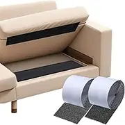 4.4'' x 16.5' Heavy-Duty Black Hook and Loop Tape - Adhesive Solution to Secure Couch Cushions, Hang Pictures Without Damage, and Keep Rugs in Place Outdoor & Indoor