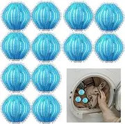 Olihpyyut Lint Sieves for Washing Machines, Pack of 12, Reusable Lint Balls, Washing Machine, Removes Pet Hair, Cat Hair Remover, Hair Catcher, Washing Machine for Removes Pet Hair, Lint, Blue