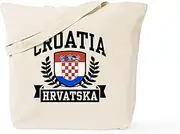 CafePress Croatia Hrvatska Tote Bag Natural Canvas Tote Bag, Reusable Shopping Bag